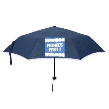 Christmas Bicycle Winter - Umbrella (small) - navy - Front