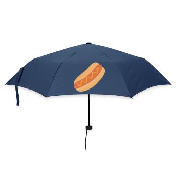 Hot Dog Kunst - Regenschirm (klein) - Navy - Vorne