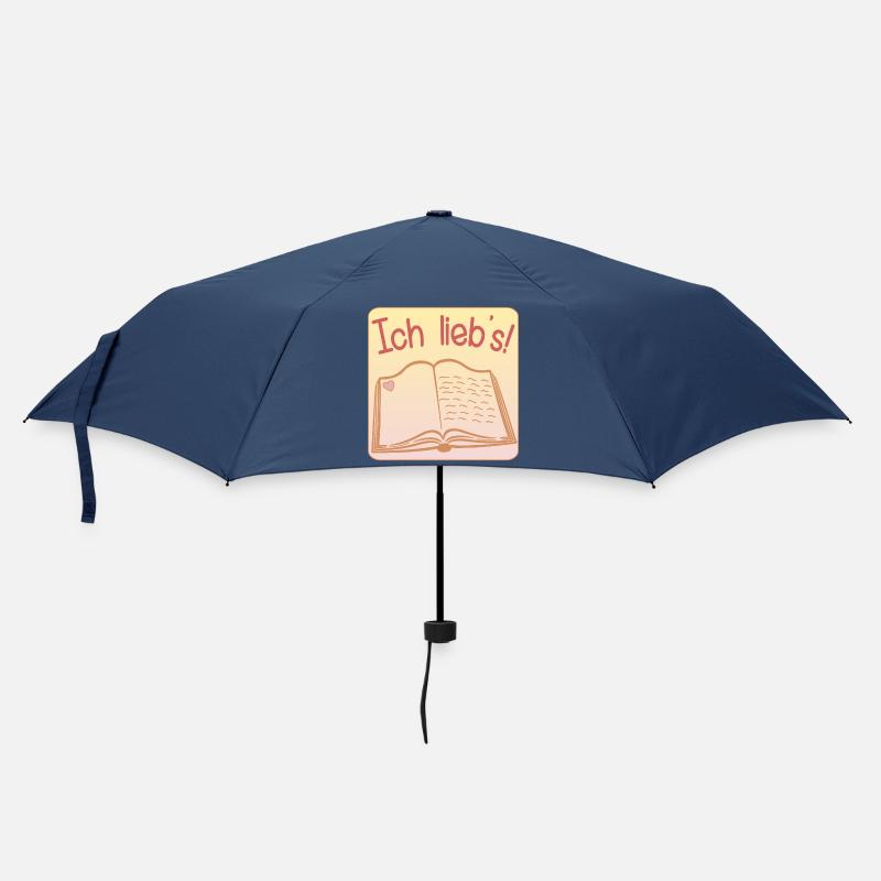 HOBBY BÜCHER LESEN LIEBEN BUCH - Regenschirm (klein) - Navy