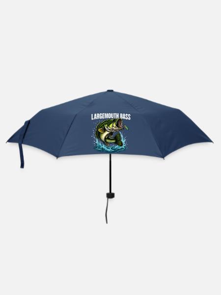 Largemouth Bass Sprung Design - Regenschirm (klein) - Navy