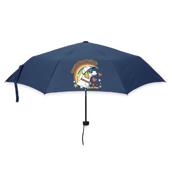 90er Jahre California Rad Hund - Regenschirm (klein) - Navy - Vorne