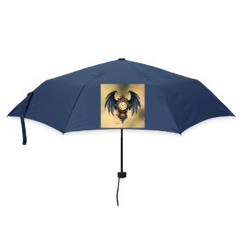 Steampunk Gothic Winged Watch - Umbrella (small) - navy - Front