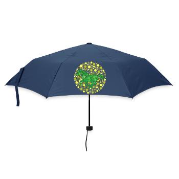 Pferd im Galopp Farbtest - Regenschirm (klein) - Navy - Vorne