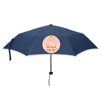 Ich liebe dich – Igel - Regenschirm (klein) - Navy - Vorne