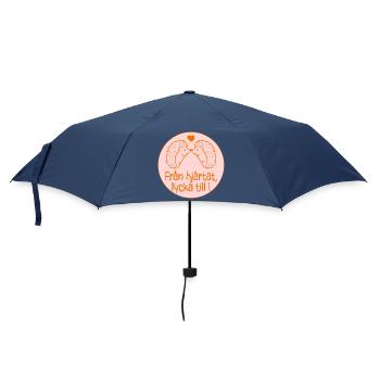From the heart, good luck - Umbrella (small) - navy - Front