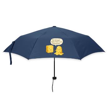 Valentinstag Paar Käse Liebe Spruch lustig Love - Regenschirm (klein) - Navy - Vorne