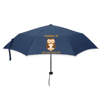 Kaffeezeit und Eulenruhe - Regenschirm (klein) - Navy - Vorne