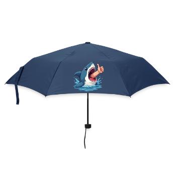 Shark thumbs up humor all the best - Umbrella (small) - navy - Front