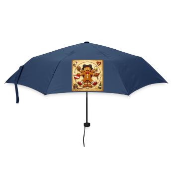 Vitruvian logo T-shirt Mannele Alsace - Umbrella (small) - navy - Front