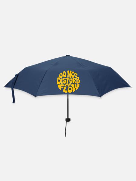 do not disturb my flow yellow branded - Umbrella (small) - navy