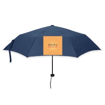 Soleil de plage – Style Coucher de soleil vintage - Parapluie standard - marine - Devant