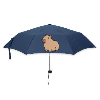 Capybara Wasserschwein  - Regenschirm (klein) - Navy - Vorne