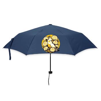 Calopsitte au milieu du cercle de pivoines - Parapluie standard - marine - Devant