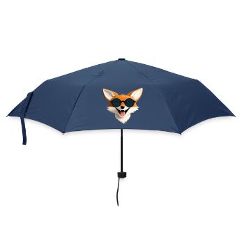 Renard joyeux avec des lunettes de soleil - Parapluie standard - marine - Devant