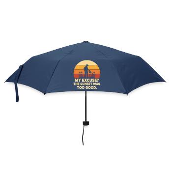 Gardener in the sun: apologies accepted - Umbrella (small) - navy - Front