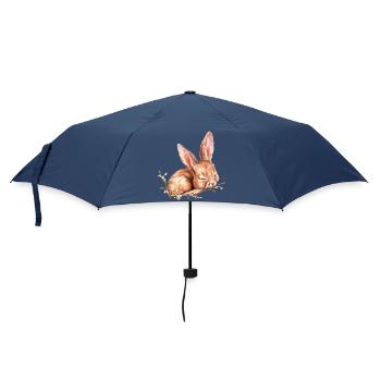 kleiner Hase  Ostern - Regenschirm (klein) - Navy - Vorne