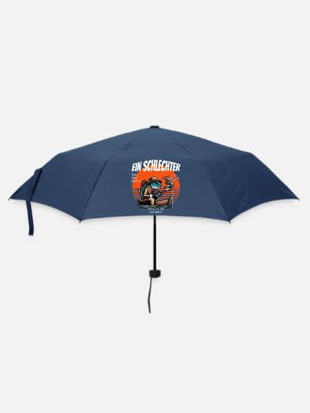 Funny Fisherman Fish: Retro Design for Fisherman - Umbrella (small) - navy