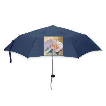 Goden Elegant Pink Peony Flowers - Umbrella (small) - navy - Front