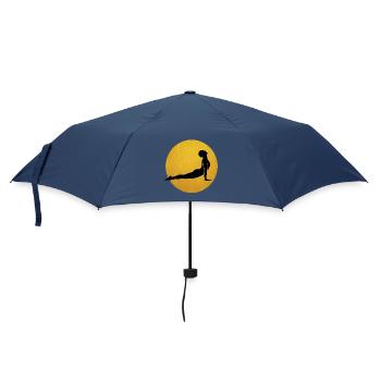 Regarder le Dog Yoga Silhouette Sun - Parapluie standard - marine - Devant