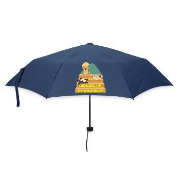 Leveln auf meine eigene Weise - Regenschirm (klein) - Navy - Vorne