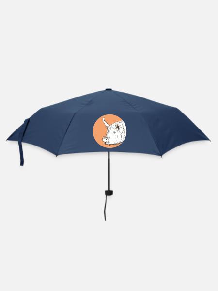 Schwein - Regenschirm (klein) - Navy