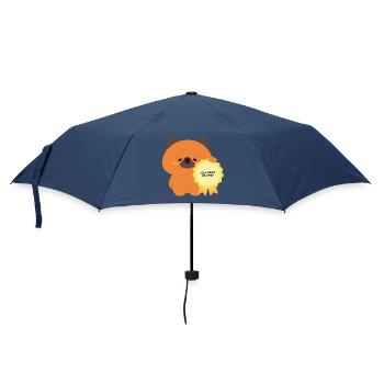 Zertifizierter Tollpatschiger Welpe - Regenschirm (klein) - Navy - Vorne