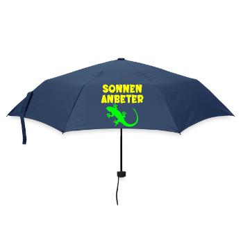 Sonnenanbeter Eidechse - Sommer Sonne - Regenschirm (klein) - Navy - Vorne