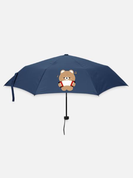 Bären-Akkordeon - Regenschirm (klein) - Navy