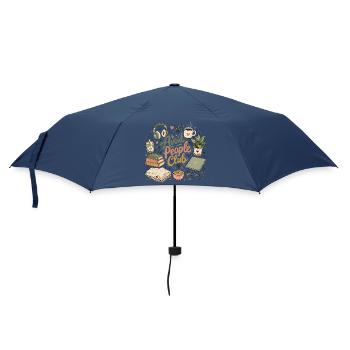 Introverted humor: Calm instead of people - Umbrella (small) - navy - Front