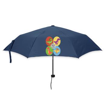 Cute Dinosaur Friends – Colorful Dino Kids Shirt - Umbrella (small) - navy - Front