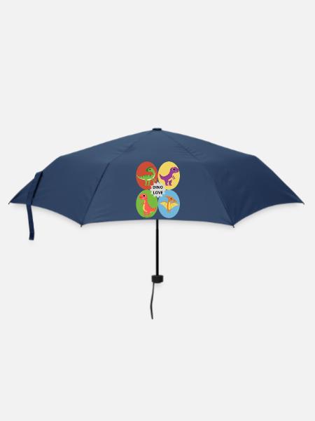 Süße Dinosaurierfreunde – buntes Dino-Kids-Shirt - Regenschirm (klein) - Navy
