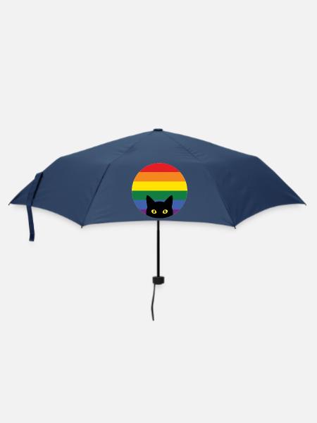 Pride Month LGBT – Späh-Katze - Regenschirm (klein) - Navy