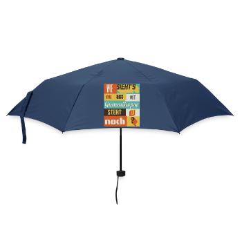 Gummihopse Spruch Retro Design - Regenschirm (klein) - Navy - Vorne