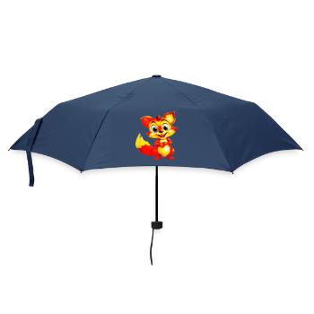 Feuriger Fuchs-Toon-Charme - Regenschirm (klein) - Navy - Vorne