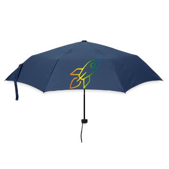Rakete Regenbogen - Regenschirm (klein) - Navy - Vorne