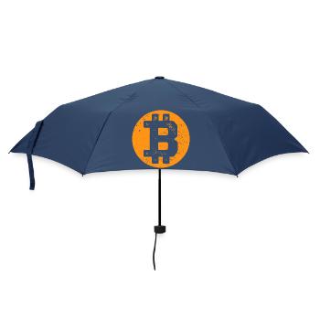 Bitcoin - Plan B - Cadeau crypto - Parapluie standard - marine - Devant