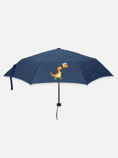 Un dinosaure fait voler un cerf-volant – Dino - Parapluie standard - marine