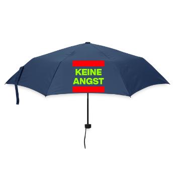 KEINE ANGST NIE WIEDER IST JETZT GRÜN NO NZS / AFD - Regenschirm (klein) - Navy - Vorne