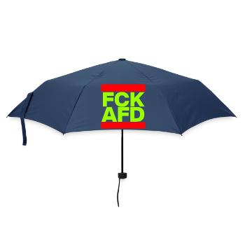 FCK AFD, NIE WIEDER IST JETZT, NO NZS, NO AFD - Regenschirm (klein) - Navy - Vorne