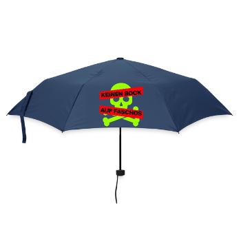 KEINEN BOCK AUF FASCHOS, NO NZS, NO AFD, GRÜN - Regenschirm (klein) - Navy - Vorne