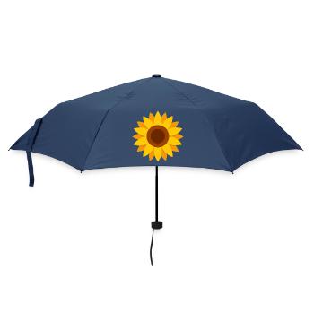 Sonnenblume - Regenschirm (klein) - Navy - Vorne
