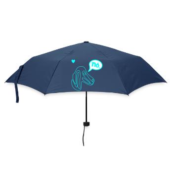 Dackel Eigenwilliger Hund - Regenschirm (klein) - Navy - Vorne