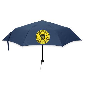 Warning CCTV Camera In Operation Sign - Umbrella (small) - navy - Front