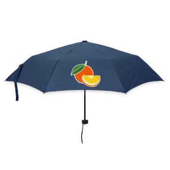 Fresh Orange – Fruity Pop Illustration - Umbrella (small) - navy - Front