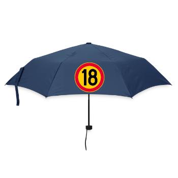 18th Birthday Age 18 Years Sign - Umbrella (small) - navy - Front
