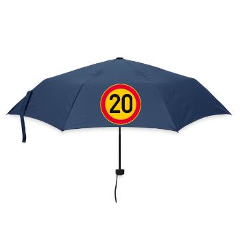 20th Birthday Age 20 Years Sign - Umbrella (small) - navy - Front