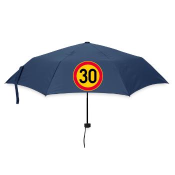 30th Birthday Speed Limit 30 Sign - Umbrella (small) - navy - Front