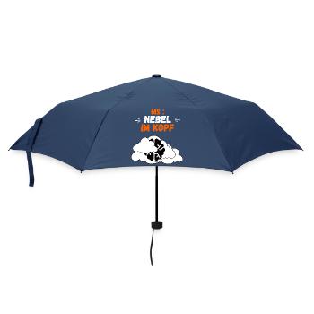 MS Nebel im Kopf – Brain Fog & Multiple Sklerose - Regenschirm (klein) - Navy - Vorne