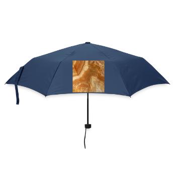 Orangen- und Honigagat - Regenschirm (klein) - Navy - Vorne