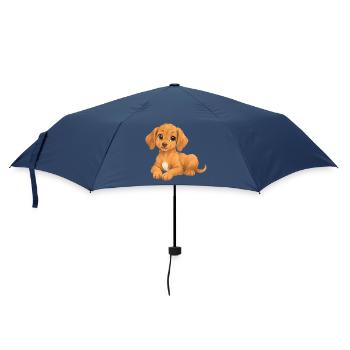 Rhodesian Ridgeback – süßer liegender Hundewelpe - Regenschirm (klein) - Navy - Vorne